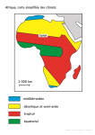 Afrique : carte simplifiée des climats