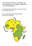 Continent africain : contrastes de développement et inégale intégration à la mondialisation
