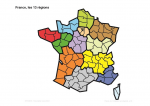 France : les 13 régions (sans légende)