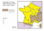 Évaluation France : relief, fleuves, mers, villes, pays voisins