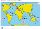 Planisphère, le territoire ultramarin de la France