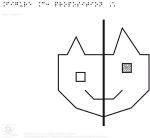 Symétrie axiale, repérage, chat