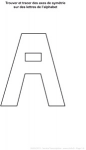 Axes de symétrie, lettres alphabet