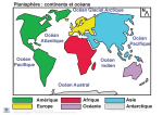 Planisphère : continents et océans