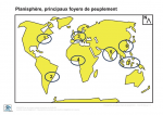 Planisphère : principaux foyers de peuplement