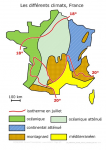 France les différents climats