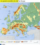 Les grands ensembles de relief de l'Europe
