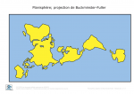 Planisphère projection de Buckminster-Fuller