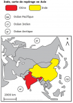 Carte de position de l'Inde