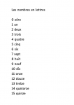 Les nombres en lettres