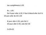 Compléments à 20 leçon et exercices