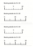 Bande graduée 0 à 10 et 0 à 20