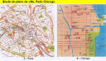 Étude de plans de ville Paris/Chicago